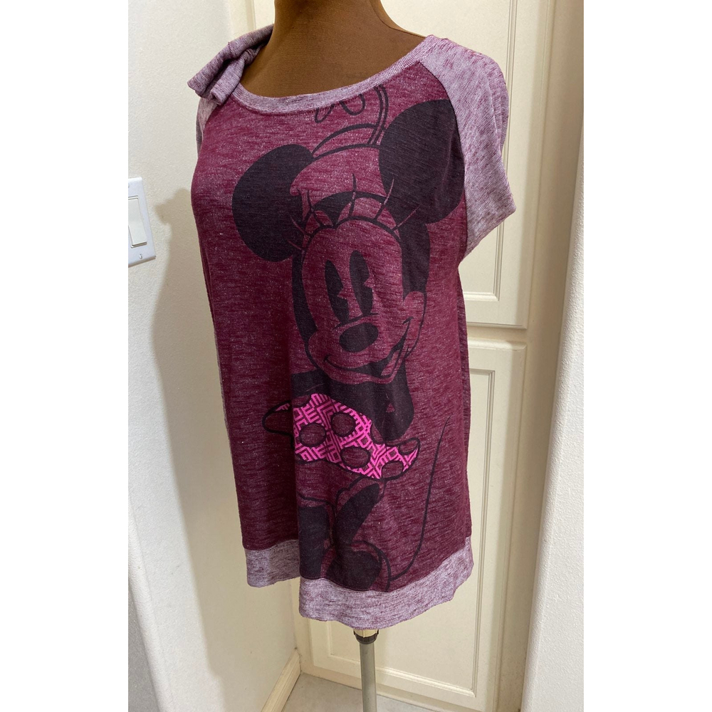 Disney Parks Minnie Mouse Raglan Style Long Sleeve Shirt X-Large - Picture 2 of 7